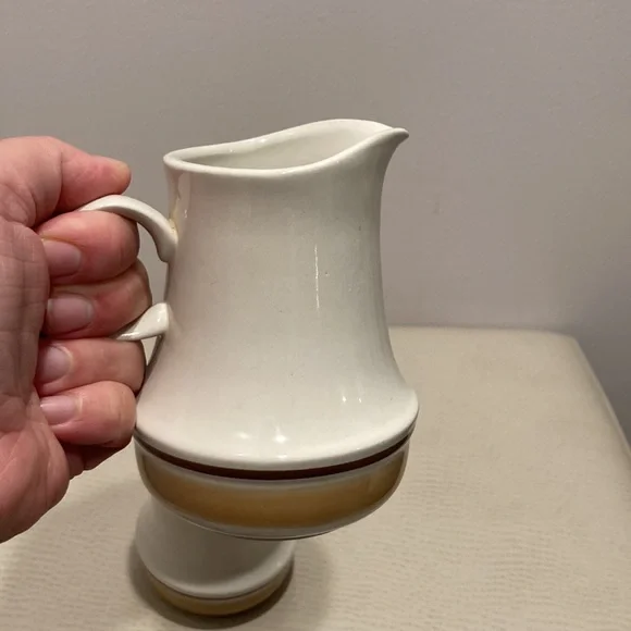 Japan vintage Hand Decorated Stoneware WaterColors Hearthside Creamer Sugar Set - Picture 5 of 11